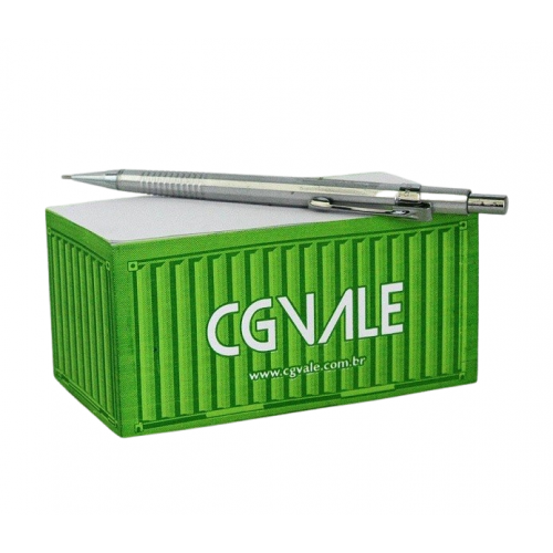 BLOCO DE ANOTAÇÕES PERSONALIZADO CONTAINER 