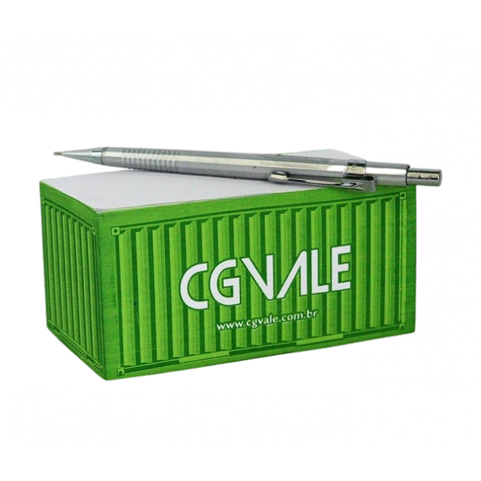BLOCO DE ANOTAÇÕES PERSONALIZADO CONTAINER 