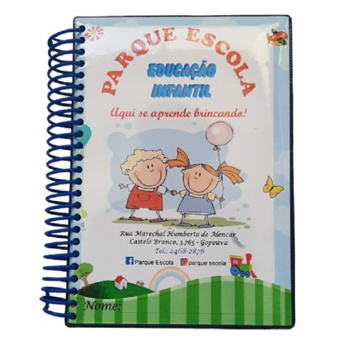 Agenda Escolar Berçário Miolo Com 100 Folhas  Impressão Colorida