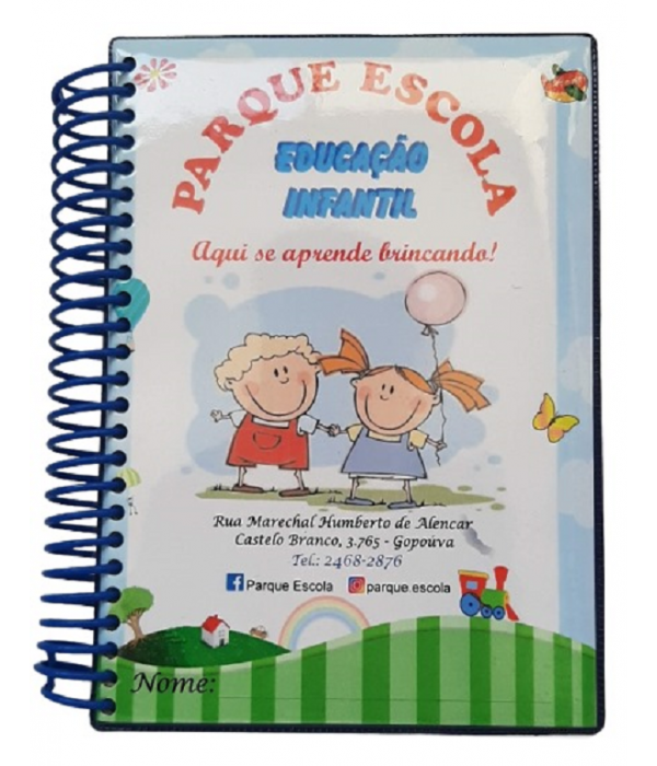 Agenda Escolar Berçário Miolo Com 100 Folhas  Impressão Colorida