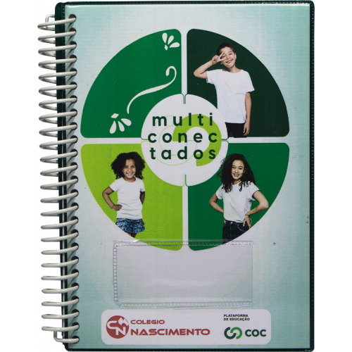 Agenda Escolar Fundamental Miolo Com 100 Folhas  Impressão 1 Cor (Preto) Modelo 1