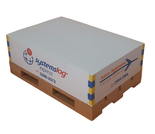 BLOCO DE ANOTAÇÕES RETANGULAR PEQUENO COM MINI PALLET PERSONALIZADO  
