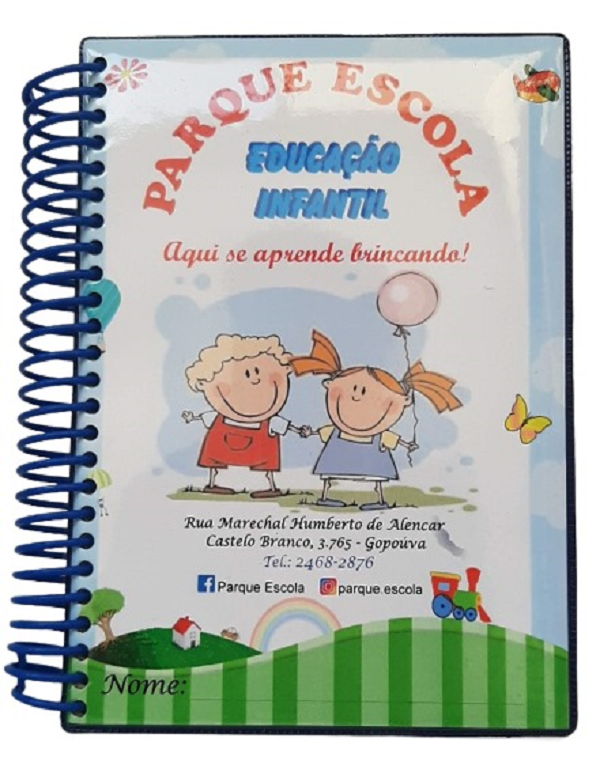 Agenda Escolar Berçário Miolo Com 100 Folhas  Impressão Colorida