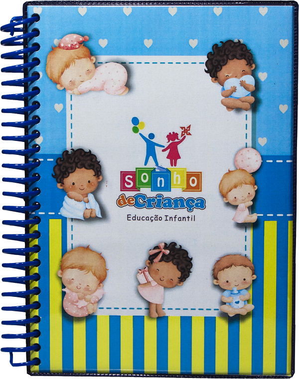 Agenda Escolar Berçário Miolo Com 100 Folhas  Impressão 1 Cor (Preto)