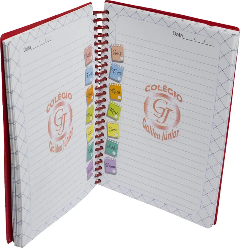 Agenda Escolar Fundamental 2026 Miolo Padrão Colorida